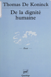 E-book, De la dignité humaine, Presses universitaires de France (réédition numérique FeniXX)