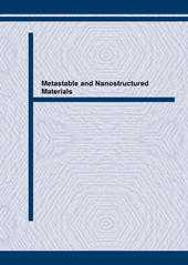 E-book, Metastable and Nanostructured Materials (NanoMat), Trans Tech Publications Ltd