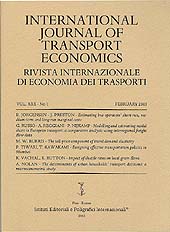 Issue, International journal of transport economics : Rivista internazionale di economia dei trasporti : XXX, 1, 2003, La Nuova Italia  ; RIET  ; Fabrizio Serra