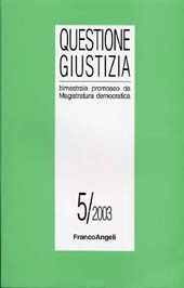 Article, L'altra metà della magistratura, Franco Angeli