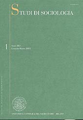 Fascicolo, Studi di sociologia. N. 1 - 2003, 2003, Vita e Pensiero