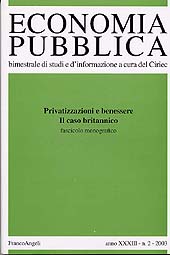 Fascículo, Economia pubblica. Fascicolo 2, 2003, Franco Angeli