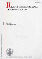 Fascicule, Rivista internazionale di scienze sociali. GEN./MAR., 2003, Vita e Pensiero