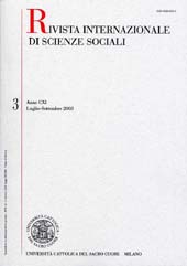 Fascicule, Rivista internazionale di scienze sociali. LUG./SET., 2003, Vita e Pensiero