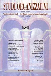 Issue, Studi organizzativi. Fascicolo 3, 2003, Franco Angeli