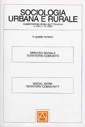 Artículo, Comunità, territorio, zona: il servizio sociale si riconiuga, Franco Angeli