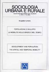 Article, La mobilità nello spazio e nel tempo delle popolazioni urbane. Una lettura sociologica, Franco Angeli