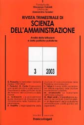 Fascicule, Rivista trimestrale di scienza della amministrazione. LUG./SET., 2003, Franco Angeli