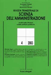 Fascicolo, Rivista trimestrale di scienza della amministrazione. OTT./DIC., 2003, Franco Angeli
