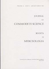 Fascicolo, Journal of commodity science, technology and quality : rivista di merceologia, tecnologia e qualità. JAN./MAR., 2003, CLUEB  ; Coop. Tracce