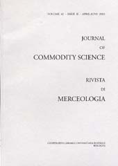 Issue, Journal of commodity science, technology and quality : rivista di merceologia, tecnologia e qualità. APR./JUN., 2003, CLUEB  ; Coop. Tracce