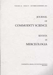 Heft, Journal of commodity science, technology and quality : rivista di merceologia, tecnologia e qualità. OCT./DEC., 2003, CLUEB  ; Coop. Tracce