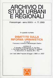 Issue, Archivio di studi urbani e regionali. n. 77, 2003, Franco Angeli