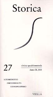 Fascicule, Storica : rivista quadrimestrale : IX, 27, 2003, Viella