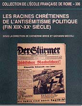 E-book, Les racines chrétiennes de l'antisémitisme politique : fin 19.-20. siècle, École française de Rome