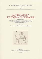 eBook, Letteratura in forma di sermone : i rapporti tra predicazione e letteratura nei secoli 13.-16. : atti ..., L.S. Olschki