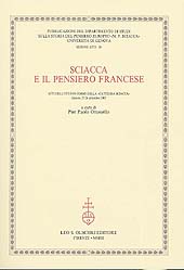 E-book, Sciacca e il pensiero francese : atti dell'ottavo Corso della Cattedra Sciacca : Genova, 25-26 settembre 2002, L.S. Olschki