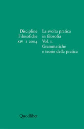 Capítulo, La filosofia e l'oblio della pratica, Quodlibet