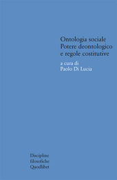 E-book, Ontologia sociale : potere deontico e regole costitutive, Quodlibet