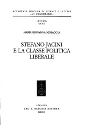 E-book, Stefano Jacini e la classe politica liberale, Missaggia, Maria Giovanna, L.S. Olschki