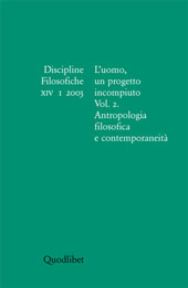 Fascicolo, Discipline filosofiche : XIII, 1, 2003, Quodlibet