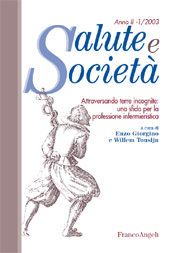 Issue, Salute e società : II, 1, 2003, Franco Angeli