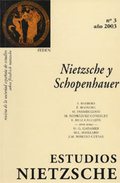 Issue, Estudios Nietzsche : revista de la Sociedad Española de Estudios sobre Friedrich Nietzsche : 3, 2003, Trotta