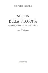 eBook, Storia della filosofia : dalle origini a Platone, Gentile, Giovanni, 1875-1944, Le Lettere