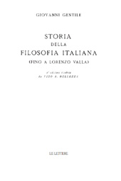 E-book, Storia della filosofia italiana (fino a Lorenzo Valla), Gentile, Giovanni, 1875-1944, Le Lettere