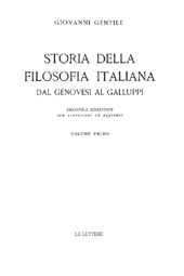 eBook, Storia della filosofia italiana dal Genovesi al Galluppi : volume primo, Le Lettere