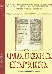 Issue, Minima epigraphica et papyrologica : V/VI, 7/8, 2002/2003, "L'Erma" di Bretschneider