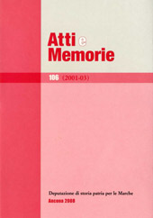 Heft, Atti e memorie della Deputazione di Storia Patria per le Marche : 106, 2001/2003, Il lavoro editoriale
