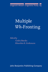 E-book, Multiple Wh-Fronting, John Benjamins Publishing Company