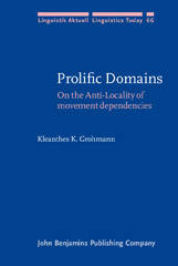 E-book, Prolific Domains, Grohmann, Kleanthes K., John Benjamins Publishing Company