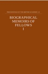 E-book, Biographical Memoirs of Fellows, I, The British Academy