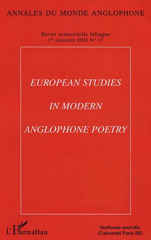 E-book, European studies in modern anglophone poetry, L'Harmattan