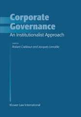 E-book, Corporate Governance : An Institutionalist Approach, Kluwer Law International