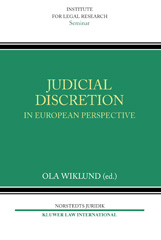 E-book, Judicial Discretion in European Perspective, Wolters Kluwer