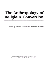 E-book, The Anthropology of Religious Conversion, Rowman & Littlefield