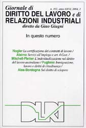 Fascículo, Giornale di diritto del lavoro e di relazioni industriali. Fascicolo 2, 2004, Franco Angeli