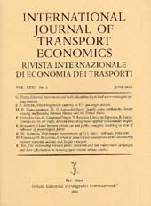 Issue, International journal of transport economics : Rivista internazionale di economia dei trasporti : XXXI, 2, 2004, La Nuova Italia  ; RIET  ; Fabrizio Serra