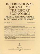 Issue, International journal of transport economics : Rivista internazionale di economia dei trasporti : XXXI, 3, 2004, La Nuova Italia  ; RIET  ; Fabrizio Serra