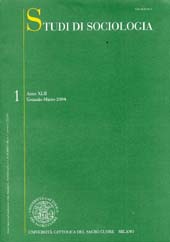 Fascículo, Studi di sociologia. N. 1 - 2004, 2004, Vita e Pensiero