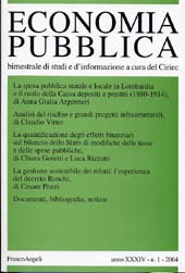 Fascículo, Economia pubblica. Fascicolo 1, 2004, Franco Angeli