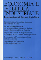 Heft, Economia e politica industriale. Fascicolo 122, 2004, 