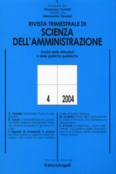 Fascicolo, Rivista trimestrale di scienza della amministrazione. OTT./DIC., 2004, Franco Angeli