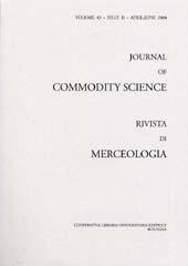 Fascicolo, Journal of commodity science, technology and quality : rivista di merceologia, tecnologia e qualità. APR./JUN., 2004, CLUEB  ; Coop. Tracce