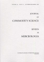 Issue, Journal of commodity science, technology and quality : rivista di merceologia, tecnologia e qualità. OCT./DEC., 2004, CLUEB  ; Coop. Tracce