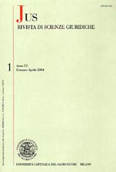 Fascicule, Jus : rivista di scienze giuridiche. GEN./APR., 2004, Vita e Pensiero