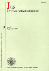 Fascículo, Jus : rivista di scienze giuridiche. MAG./AGO., 2004, Vita e Pensiero